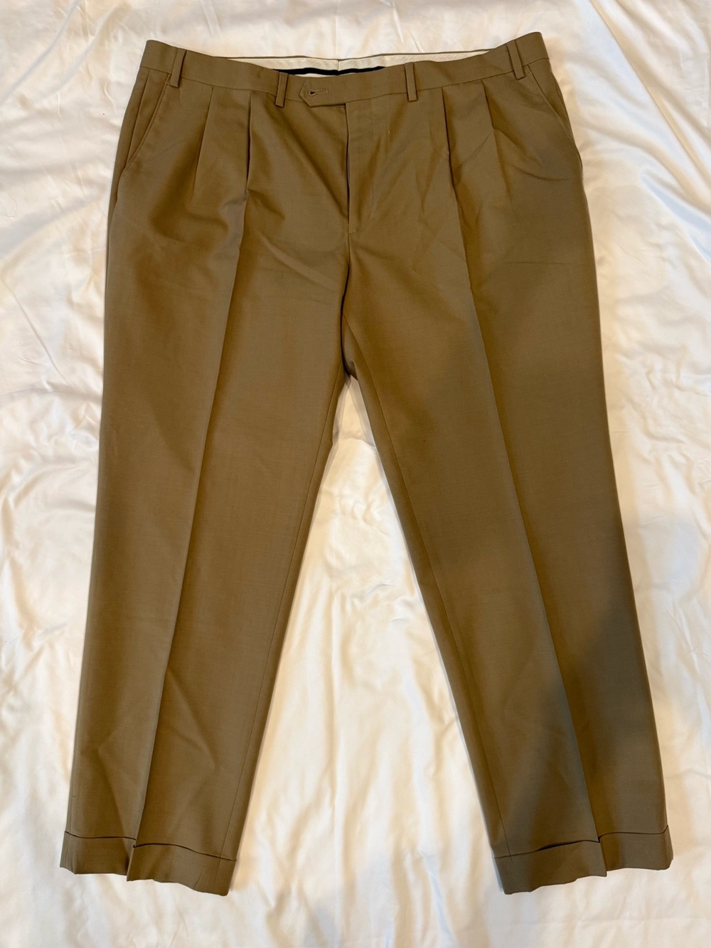 Ralph Lauren Olive Pleated Men's Dress Pants